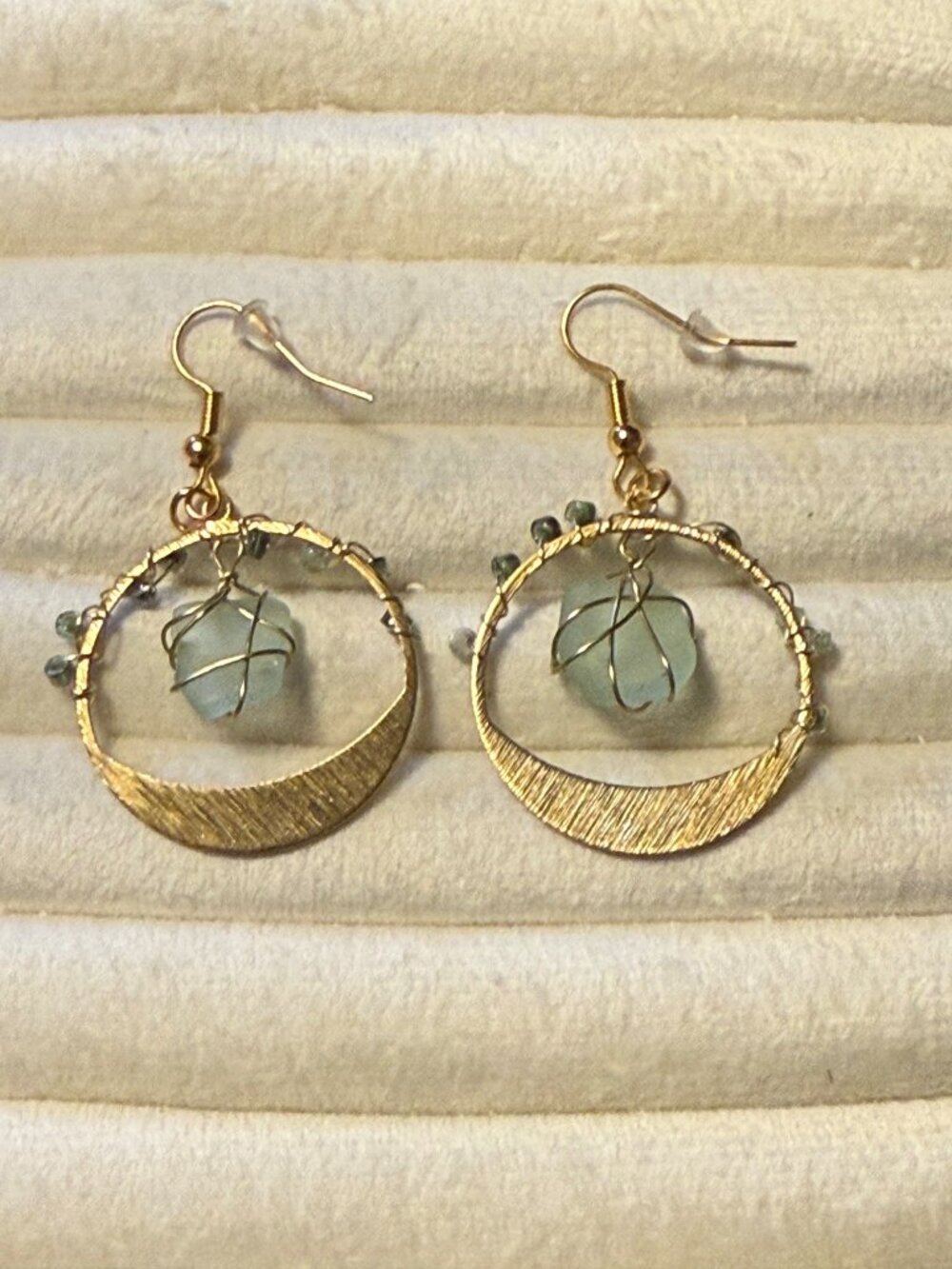 Port Townsend Seafoam – Sea Glass Crescent Earrings